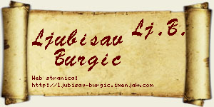 Ljubisav Burgić vizit kartica